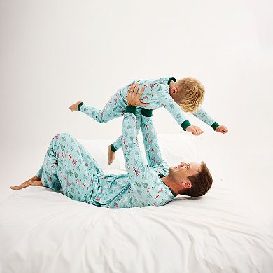 Boys 4-14 LC Lauren Conrad Jammies For Your Families® Aqua Winter Tree Top & Bottoms Pajama Set
