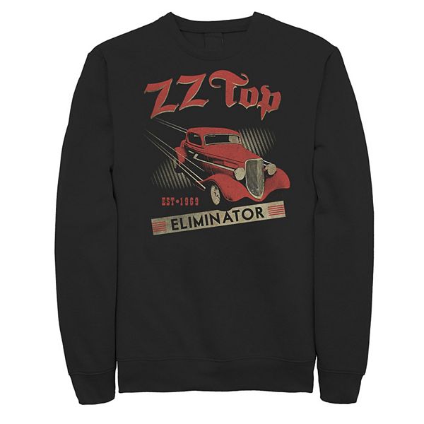 Big & Tall ZZ Top Eliminator Distressed Red Car Logo Sweatshirt