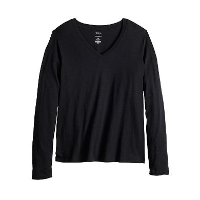 Women's Sonoma Goods For Life® Everyday V-Neck Long Sleeve Tee