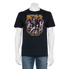 KISS T Shirt Womens XL Gray Distressed Big Face Rock Music Band