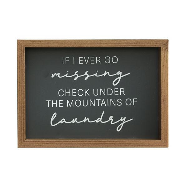 Sonoma Goods For Life® Mountains Of Laundry Caption Art Box - Black