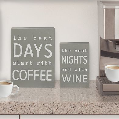 Sonoma Goods For Life® Coffee & Wine Caption Art Box 2-pack Set