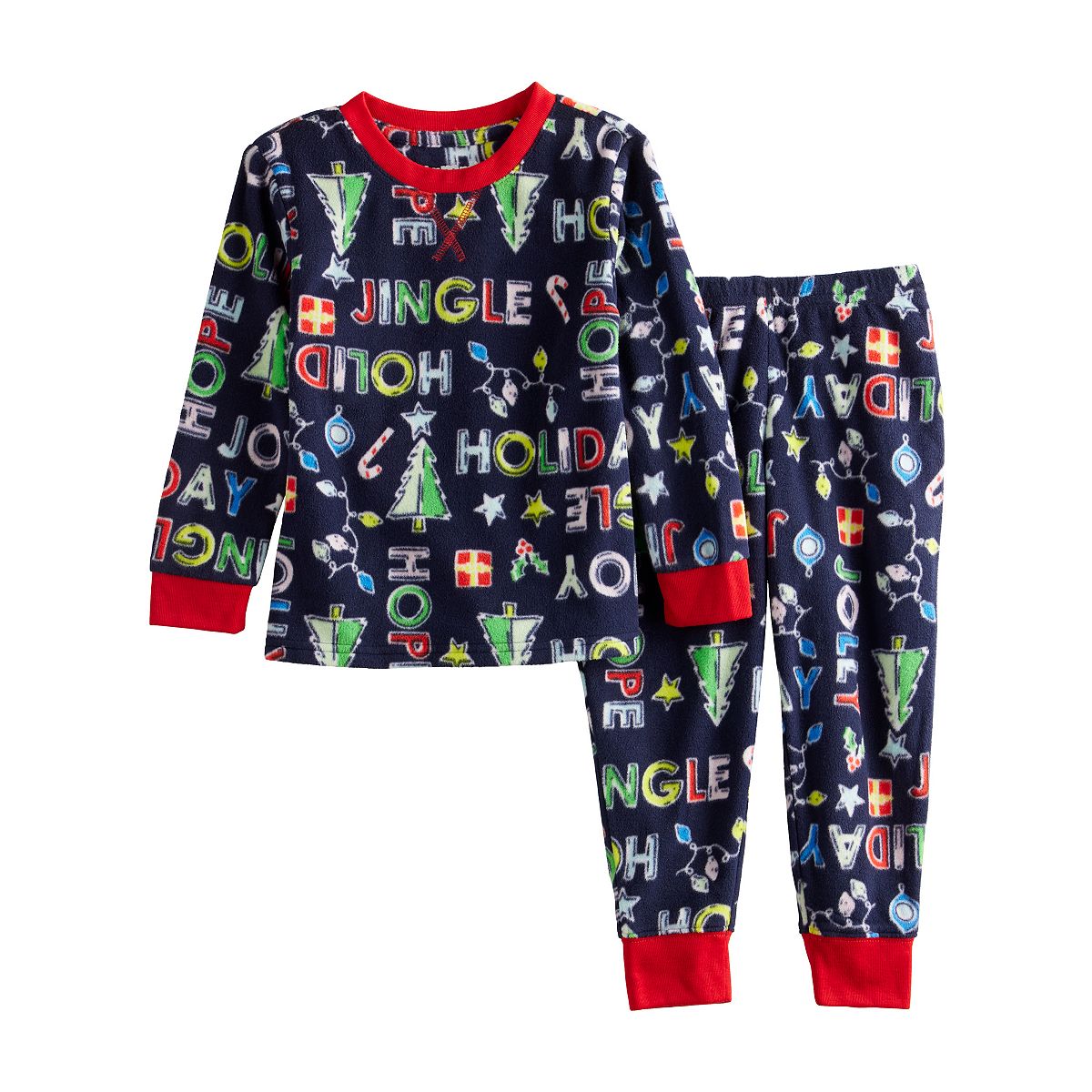 Boys 4-20 Jammies For Your Families® Get Your Jingle On Microfleece Top and  Bottoms
