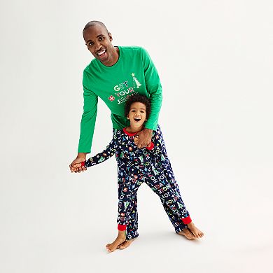 Boys 4-20 Jammies For Your Families® Get Your Jingle On Microfleece Top and Bottoms Pajama Set