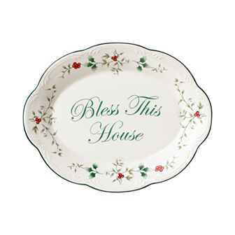 Pfaltzgraff Winterberry "Bless This House" Serving Plate