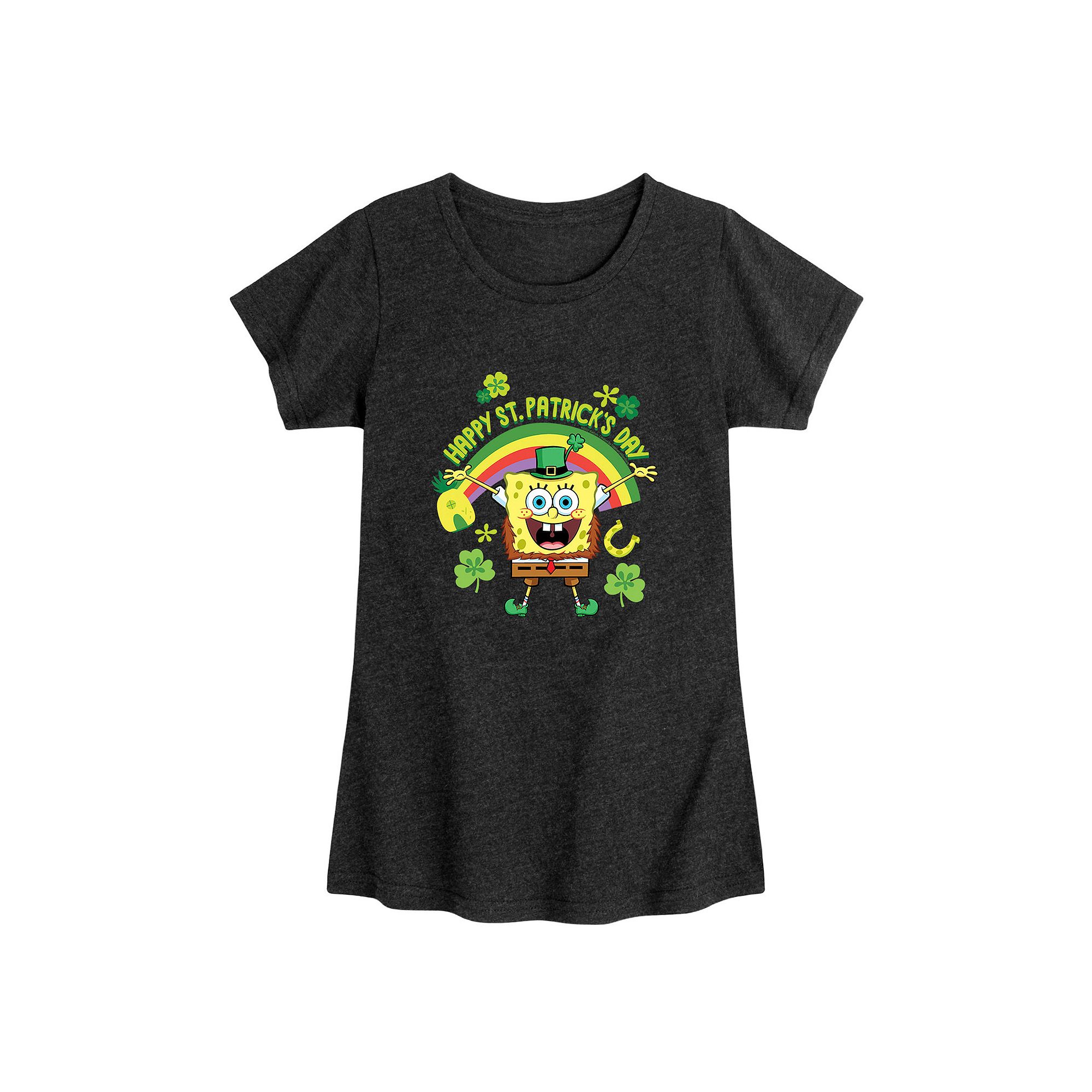 Girls 7-16 Spongebob SquarePants St. Patricks Day Graphic Tee, Girls, Siz