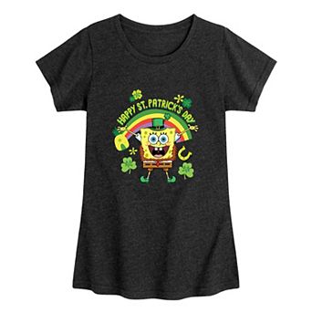 Girls 7-16 Spongebob SquarePants St. Patrick's Day Graphic Tee