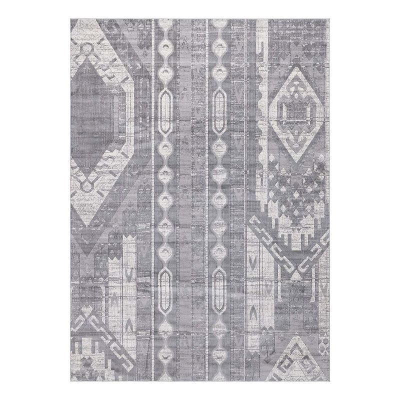 Unique Loom Orford Portland Rug, Grey, 7Ft Rnd