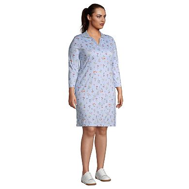 Plus Size Lands' End Supima Cotton Polo Dress