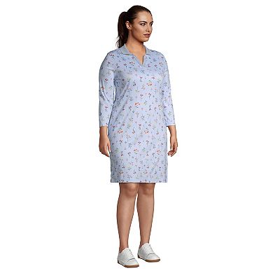 Plus Size Lands' End Supima Cotton Polo Dress