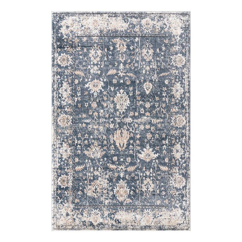 Unique Loom Central Portland Rug, Blue, 8Ft Sq