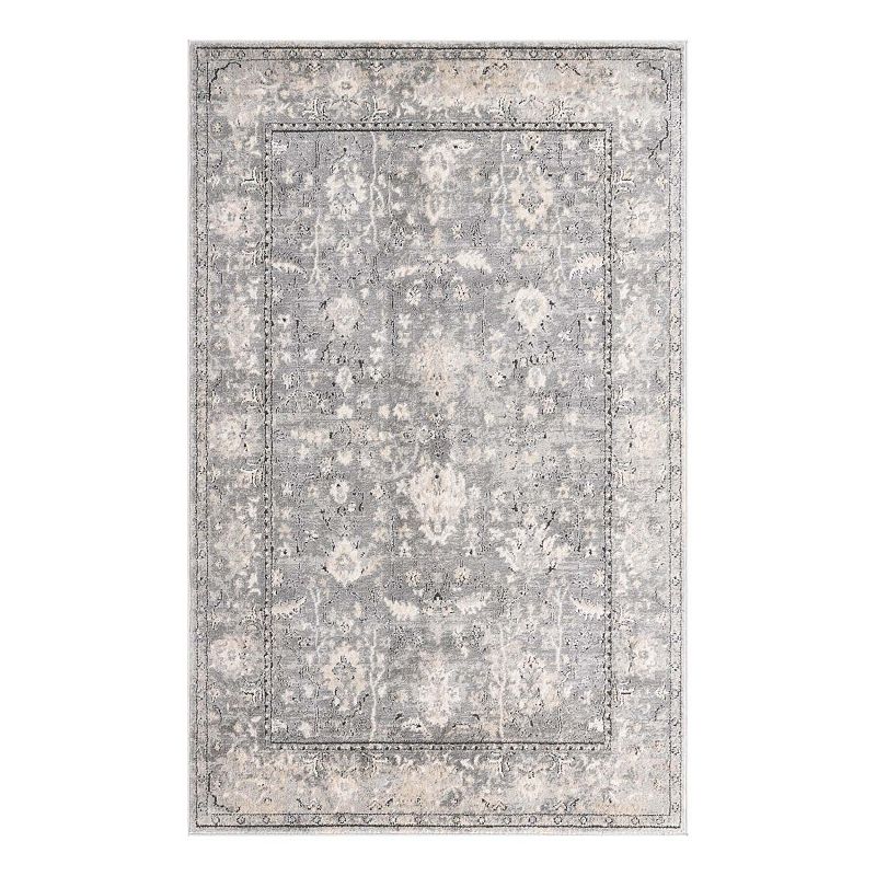 Unique Loom Central Portland Rug, Grey, 8Ft Sq