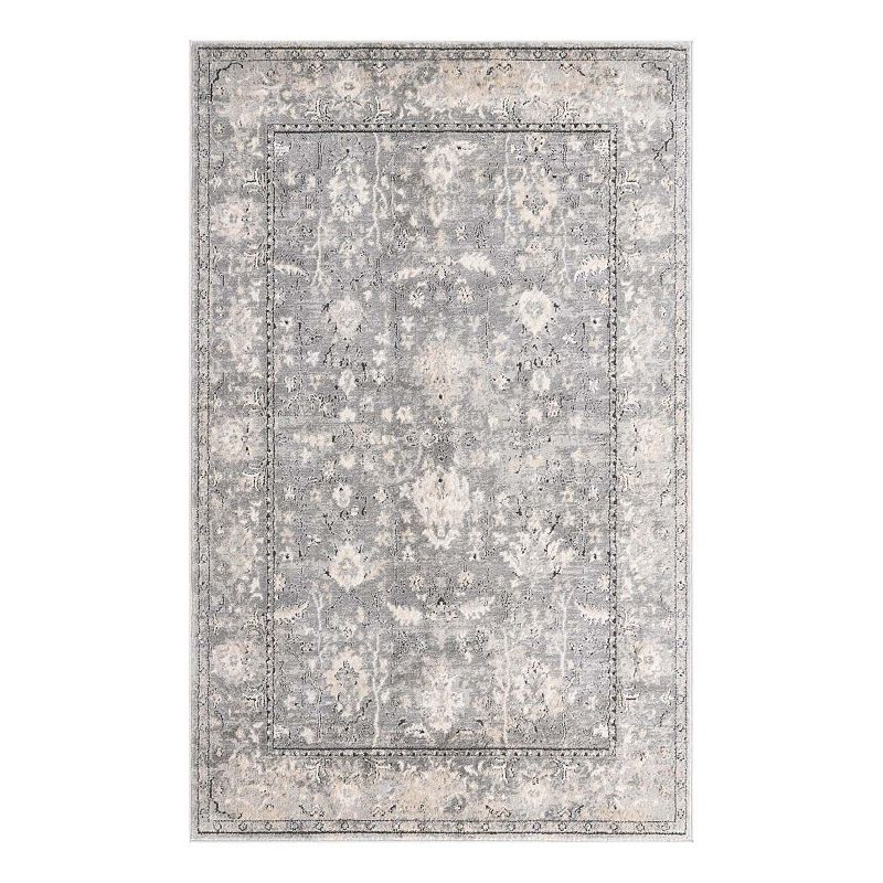 Unique Loom Central Portland Rug, Grey, 7Ft Rnd