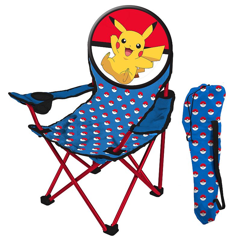 Kids Pokemon Pikachu 3D Figural Camp Chair, Yellow