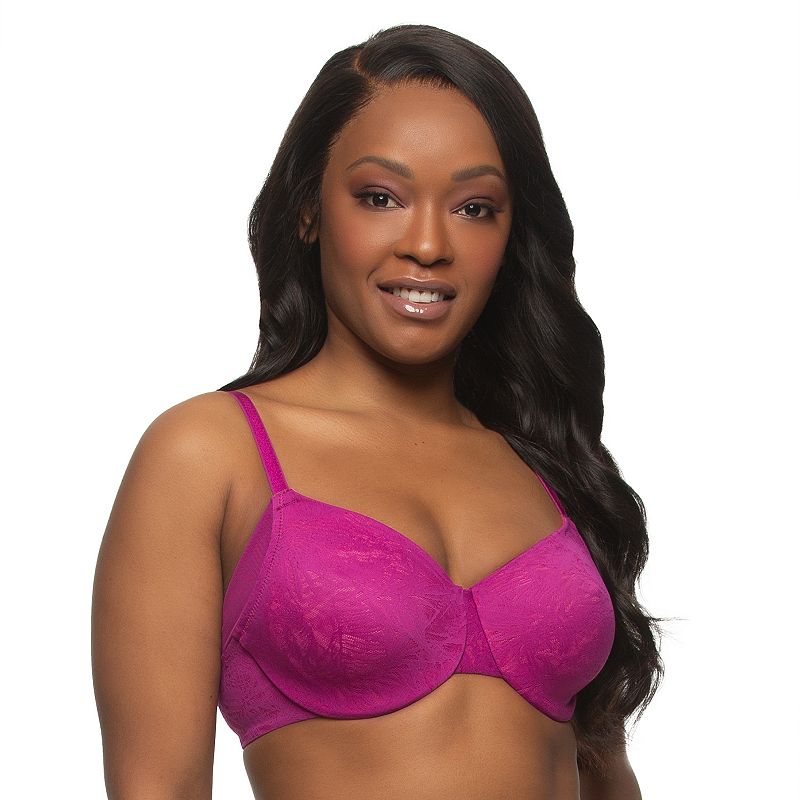 Paramour by Felina Jessamine Full Figure Minimizer Bra 115083, Women's, Size: 34 D, Wild Aster