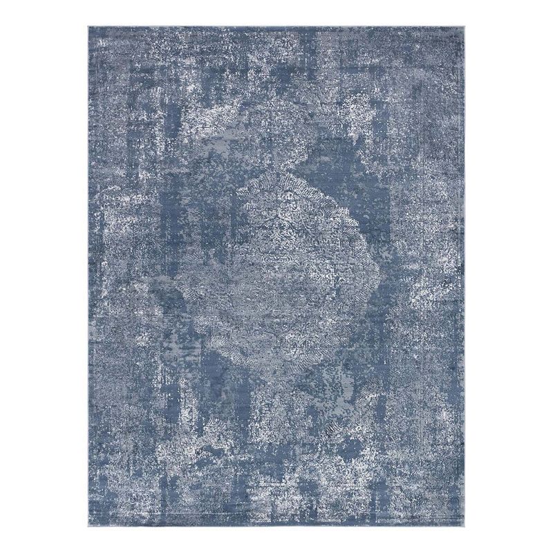 Unique Loom Woodburn Portland Rug, Blue, 8Ft Sq