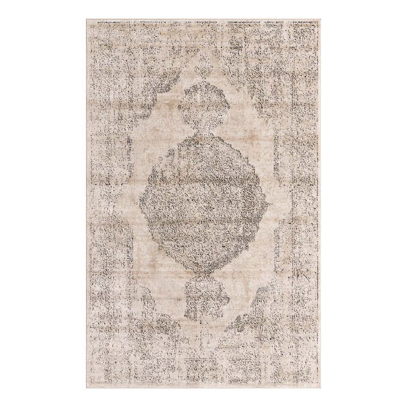 Unique Loom Woodburn Portland Rug, Beig/Green, 7Ft Rnd