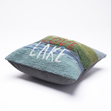 Liora Manne Frontporch Live Love Lake Indoor Outdoor Pillow