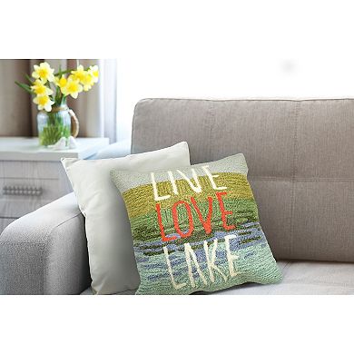 Liora Manne Frontporch Live Love Lake Indoor Outdoor Pillow