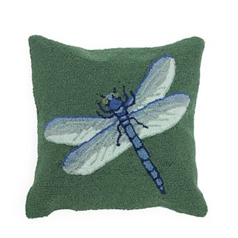 Liora Manne Frontporch Garden Dragonfly Indoor Outdoor Pillow