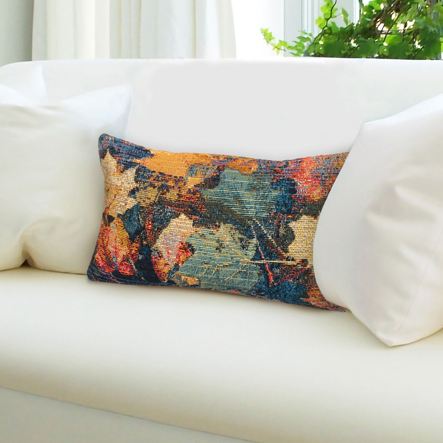 Liora Manne Marina Kissen 30,5x45,7 Cm – Gewebt, Wetterbeständig, Für Drinnen & Draußen, Braun-beige