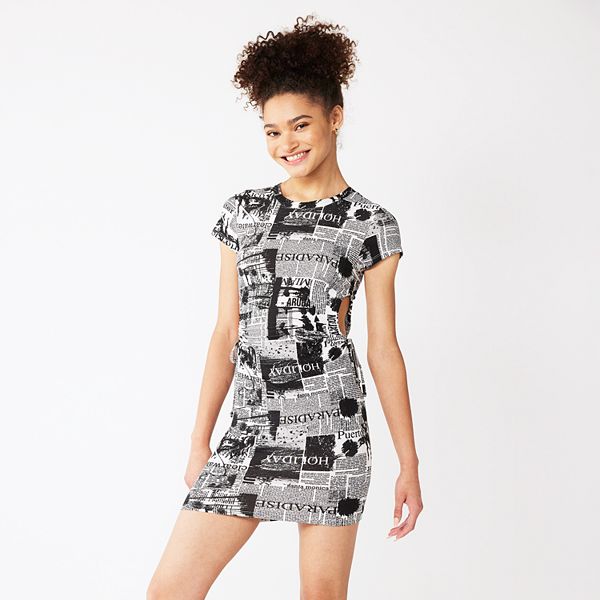 Juniors Almost Famous Side Cut Out Mini Dress