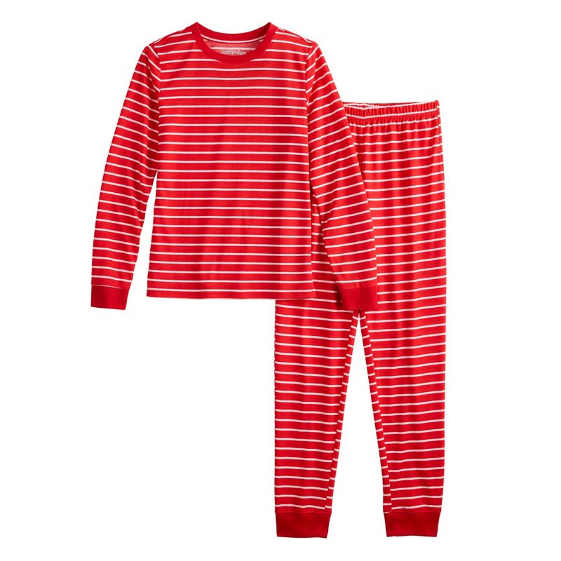 Girls 4-16 Jammies For Your Families Joyful Celebration Striped Pajama Set,