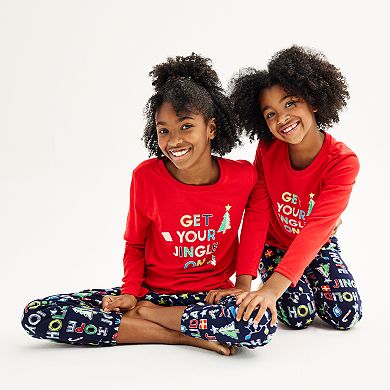 Girls 4-16 Jammies For Your Families® Get Your Jingle On Top and Bottoms Pajama Set
