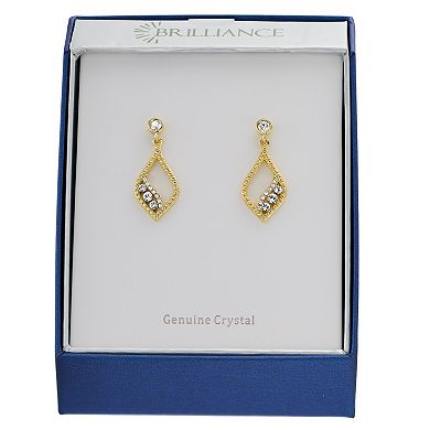 Brilliance Open Marquise Crystal Earrings