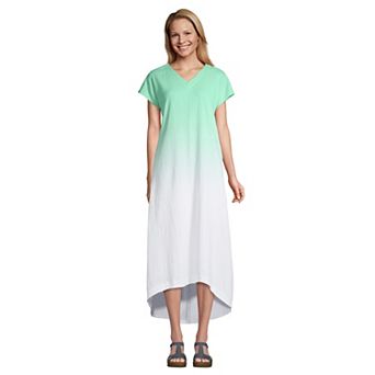 Women's Lands' End High-Low Hem Maxi Dress