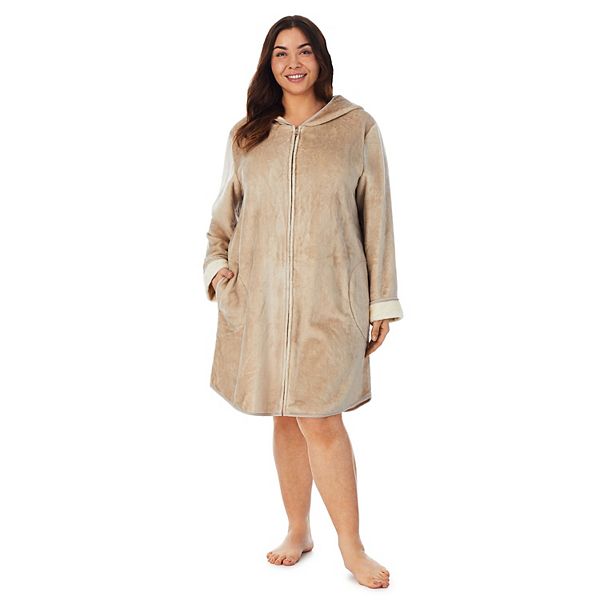Plus Size Koolaburra by UGG Plush Hooded Zip Robe