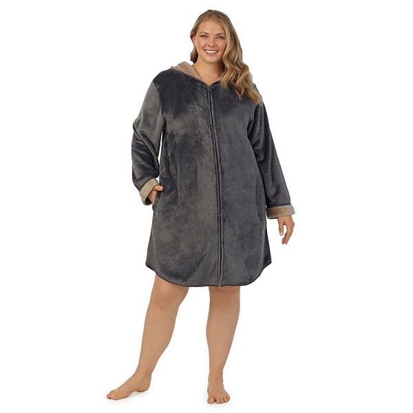 Plus Size Koolaburra by UGG Plush Hooded Zip Robe