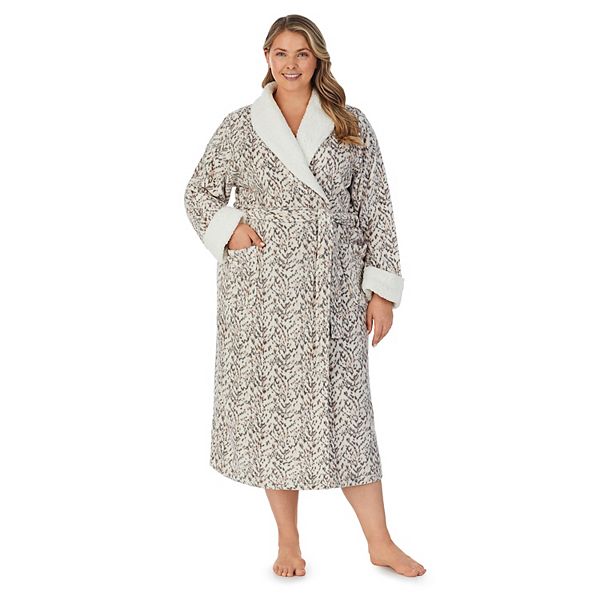Plus Size Stan Herman Plush Sherpa Wrap Robe