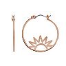 LC Lauren Conrad Rose Gold Tone Openwork Sun Hoop Earrings