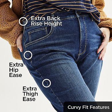 Women's Sonoma Goods For Life® Curvy High-Waisted Bootcut Jeans