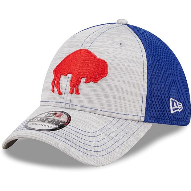 Men's New Era Gray/Royal Buffalo Bills Historic Logo Prime 39THIRTY Flex Hat