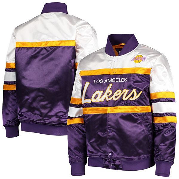 Men's Los Angeles Lakers Purple Mitchell & Ness Hardwood Classics 75th  Anniversary Authentic Warmup Full-Snap Jacket