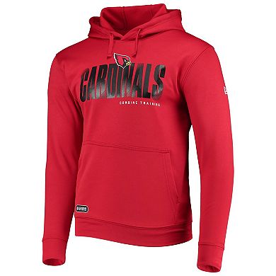 Men's New Era Cardinal Arizona Cardinals Combine Authentic Hard Hash Pullover Hoodie
