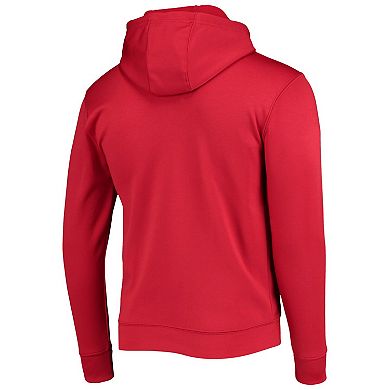 Men's New Era Cardinal Arizona Cardinals Combine Authentic Hard Hash Pullover Hoodie