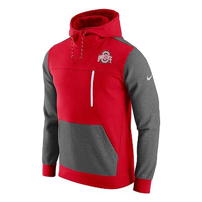 Men s Nike Scarlet Ohio State Buckeyes AV 15 2.0 Slim Fit Pullover Hoodie