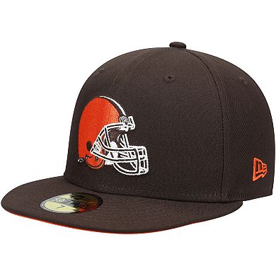 Men's New Era Brown Cleveland Browns 60th Anniversary Patch Team ...