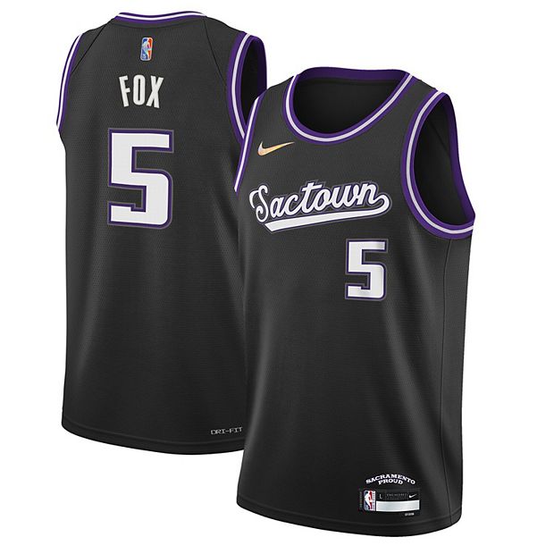 Nike Men's Sacramento Kings De'Aaron Fox #5 Purple Dri-FIT Swingman Jersey