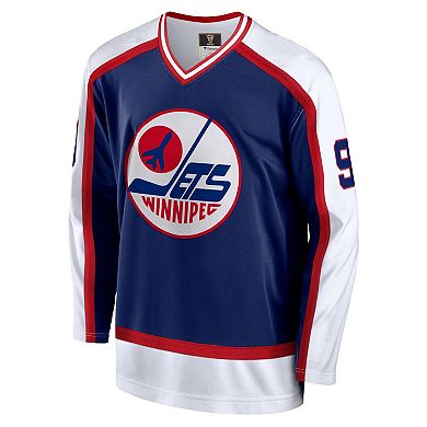 Men's Fanatics Branded Bobby Hull Navy Winnipeg Jets Breakaway Retired Player Jersey