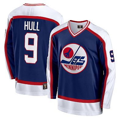 Men's Fanatics Branded Bobby Hull Navy Winnipeg Jets Breakaway Retired Player Jersey