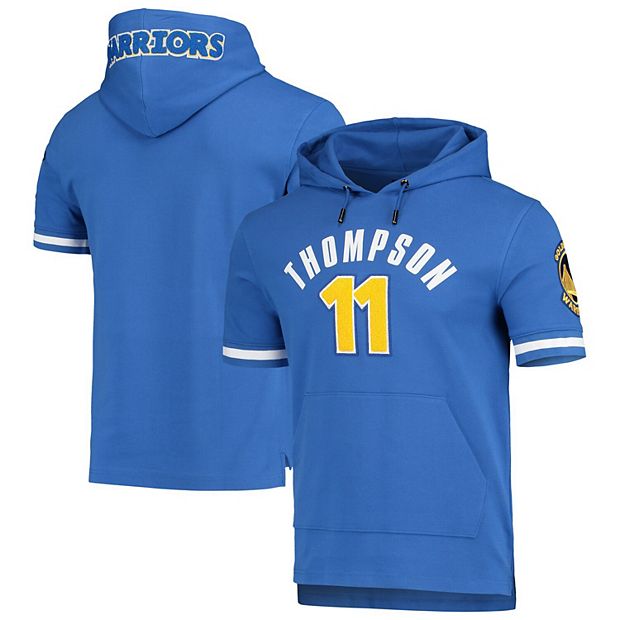 Men s Pro Standard Klay Thompson Royal Golden State Warriors Name Number Short Sleeve Pullover Hoodie