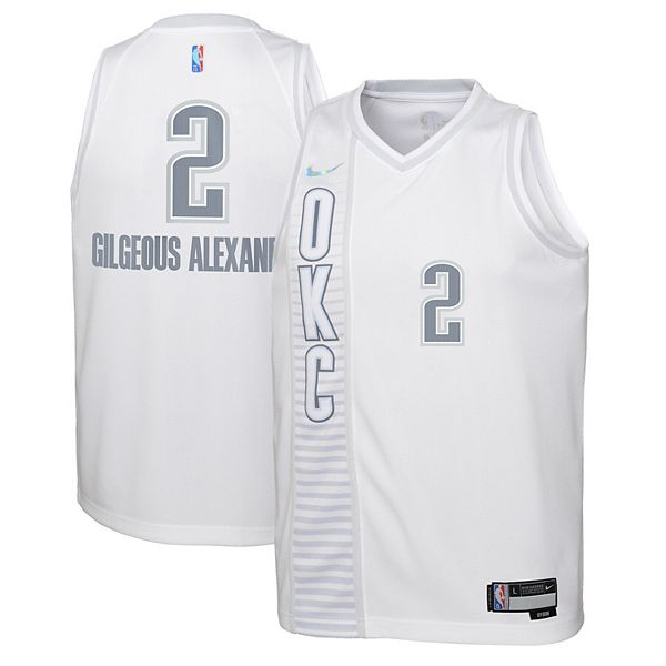 Nike Men's Oklahoma City Thunder Shai Gilgeous-Alexander #2 Dri-FIT Swingman Jersey - Blue - M (Medium)