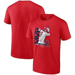 Men's Mike Trout Red/Silver Los Angeles Angels Big & Tall Fashion Piping  Player T-Shirt