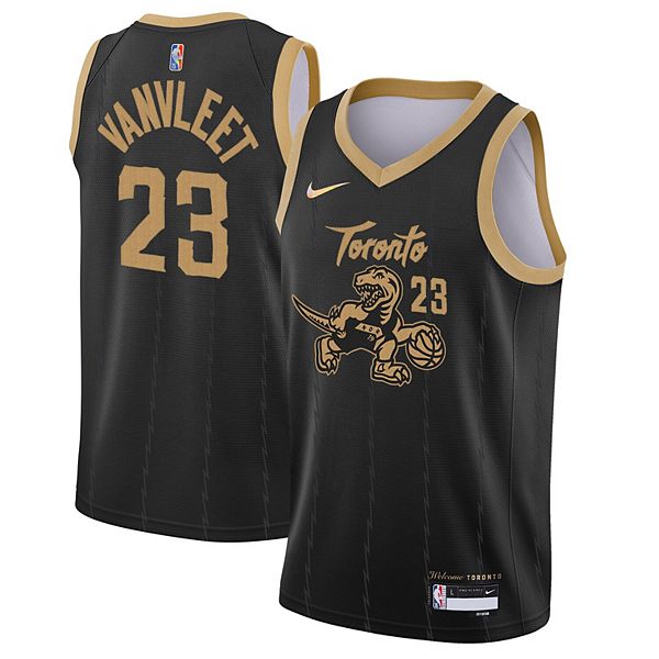 Nike Toronto Raptors City Edition Men’s Black Gold White Small Hoodie