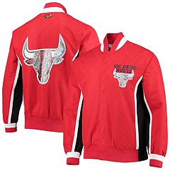 Men's Tommy Jeans Red/Black Chicago Bulls Keith Split Pullover Sweatshirt Size: Small