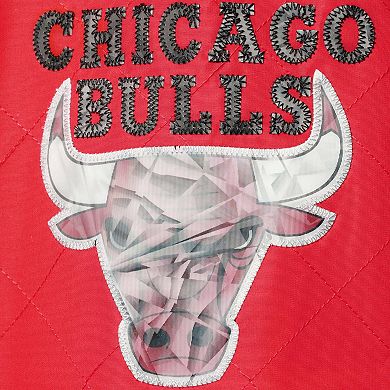 Men's Chicago Bulls Red Mitchell & Ness Hardwood Classics 75th Anniversary Authentic Warmup Full-Snap Jacket